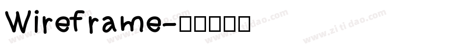 Wireframe字体转换