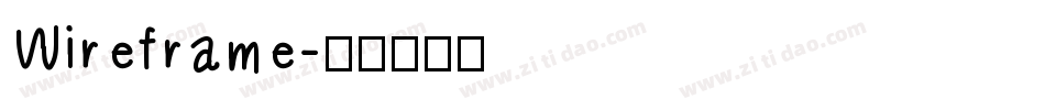 Wireframe字体转换