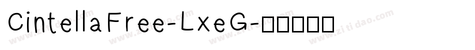 CintellaFree-LxeG字体转换