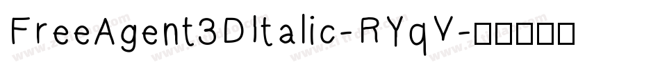 FreeAgent3DItalic-RYqV字体转换