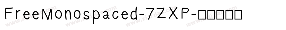 FreeMonospaced-7ZXP字体转换