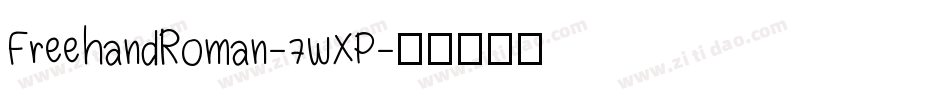 FreehandRoman-7wXP字体转换