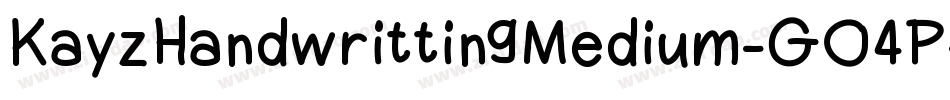 KayzHandwrittingMedium-GO4P字体转换