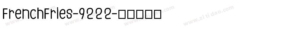 FrenchFries-9222字体转换