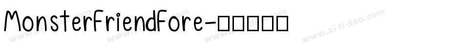MonsterFriendFore字体转换