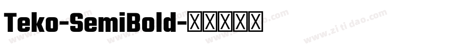 Teko-SemiBold字体转换
