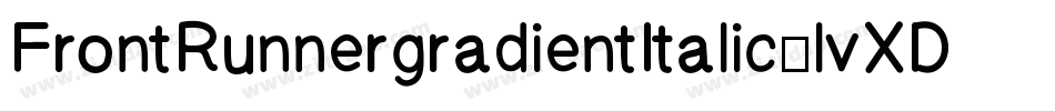 FrontRunnergradientItalic-lvXD字体转换