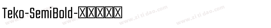 Teko-SemiBold字体转换