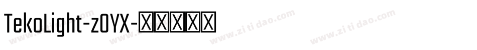 TekoLight-zOYX字体转换