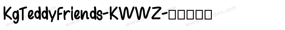 KgTeddyFriends-KWWZ字体转换