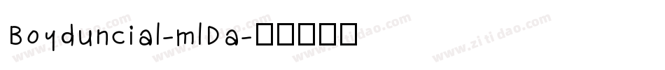 Boyduncial-mlDa字体转换