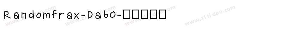 Randomfrax-Da60字体转换