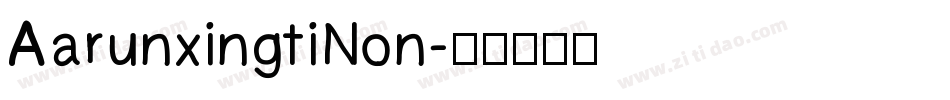 AarunxingtiNon字体转换