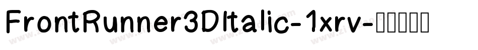 FrontRunner3DItalic-1xrv字体转换