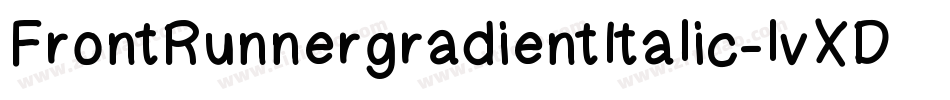 FrontRunnergradientItalic-lvXD字体转换