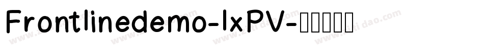 Frontlinedemo-lxPV字体转换