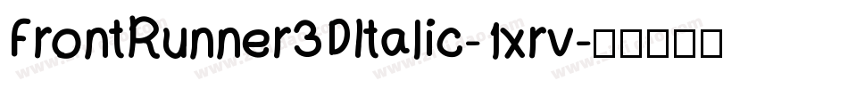 FrontRunner3DItalic-1xrv字体转换