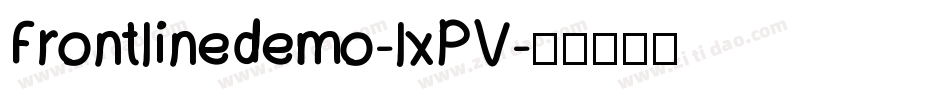 Frontlinedemo-lxPV字体转换