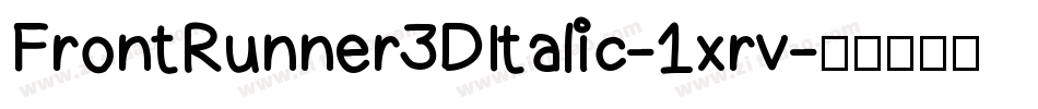 FrontRunner3DItalic-1xrv字体转换