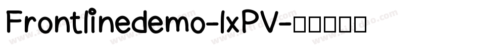 Frontlinedemo-lxPV字体转换