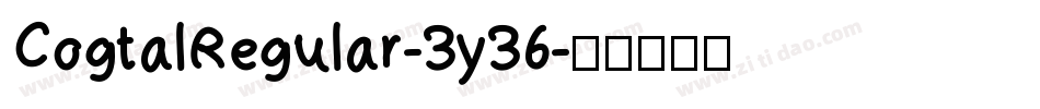 CogtalRegular-3y36字体转换