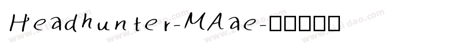 Headhunter-MAae字体转换