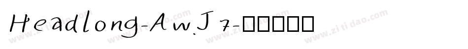 Headlong-AwJ7字体转换