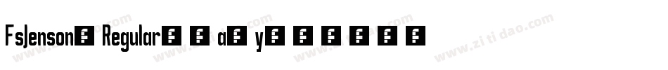 FsJenson1Regular-Ya6y字体转换