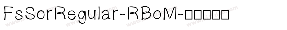 FsSorRegular-RBoM字体转换