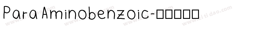ParaAminobenzoic字体转换