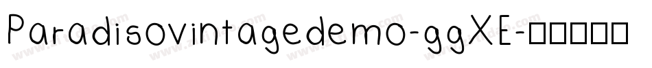 Paradisovintagedemo-ggXE字体转换