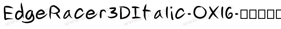 EdgeRacer3DItalic-OXl6字体转换