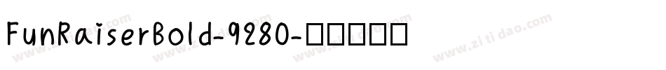 FunRaiserBold-9280字体转换