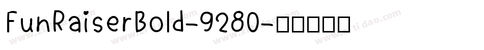 FunRaiserBold-9280字体转换