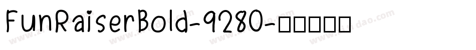 FunRaiserBold-9280字体转换