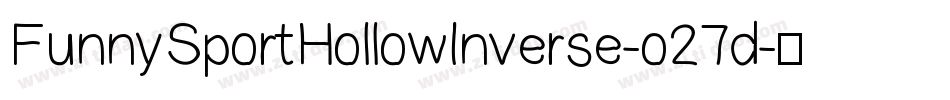 FunnySportHollowInverse-o27d字体转换