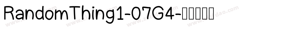 RandomThing1-07G4字体转换