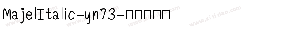 MajelItalic-yn73字体转换