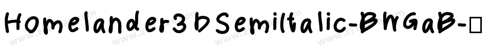 Homelander3DSemiItalic-BWGaB字体转换