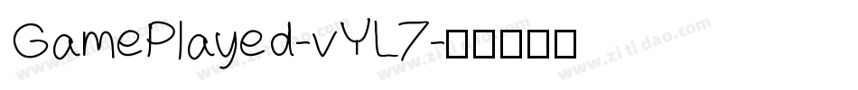 GamePlayed-vYL7字体转换