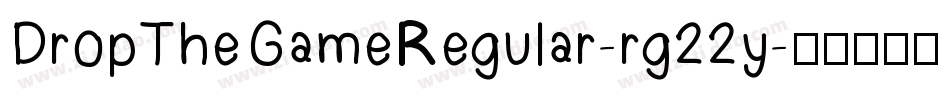 DropTheGameRegular-rg22y字体转换