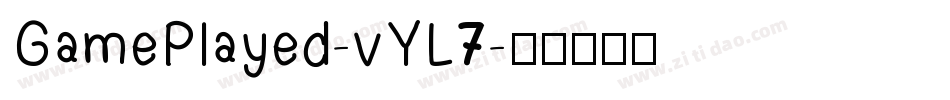 GamePlayed-vYL7字体转换