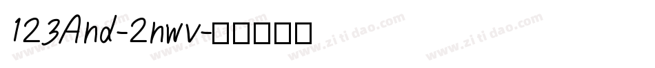 123And-2nwv字体转换