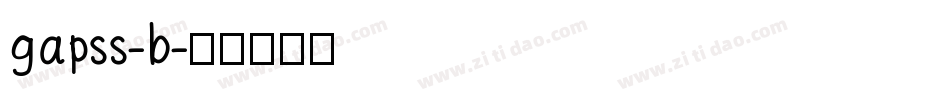 gapss-b字体转换