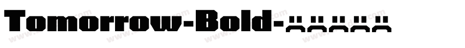 Tomorrow-Bold字体转换