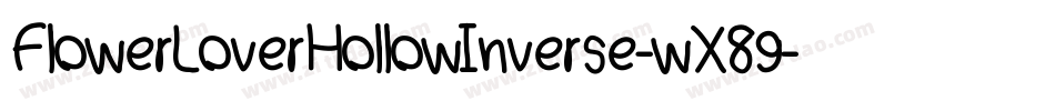 FlowerLoverHollowInverse-wX89字体转换