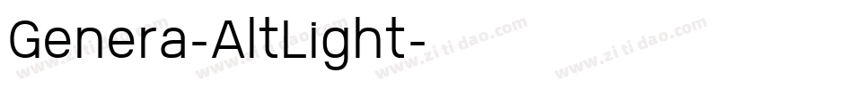 Genera-AltLight字体转换