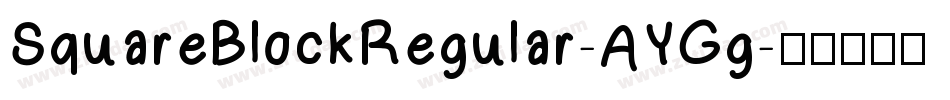 SquareBlockRegular-AYGg字体转换