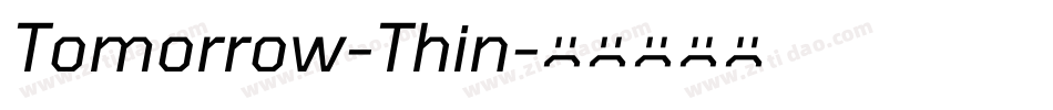 Tomorrow-Thin字体转换