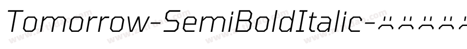 Tomorrow-SemiBoldItalic字体转换